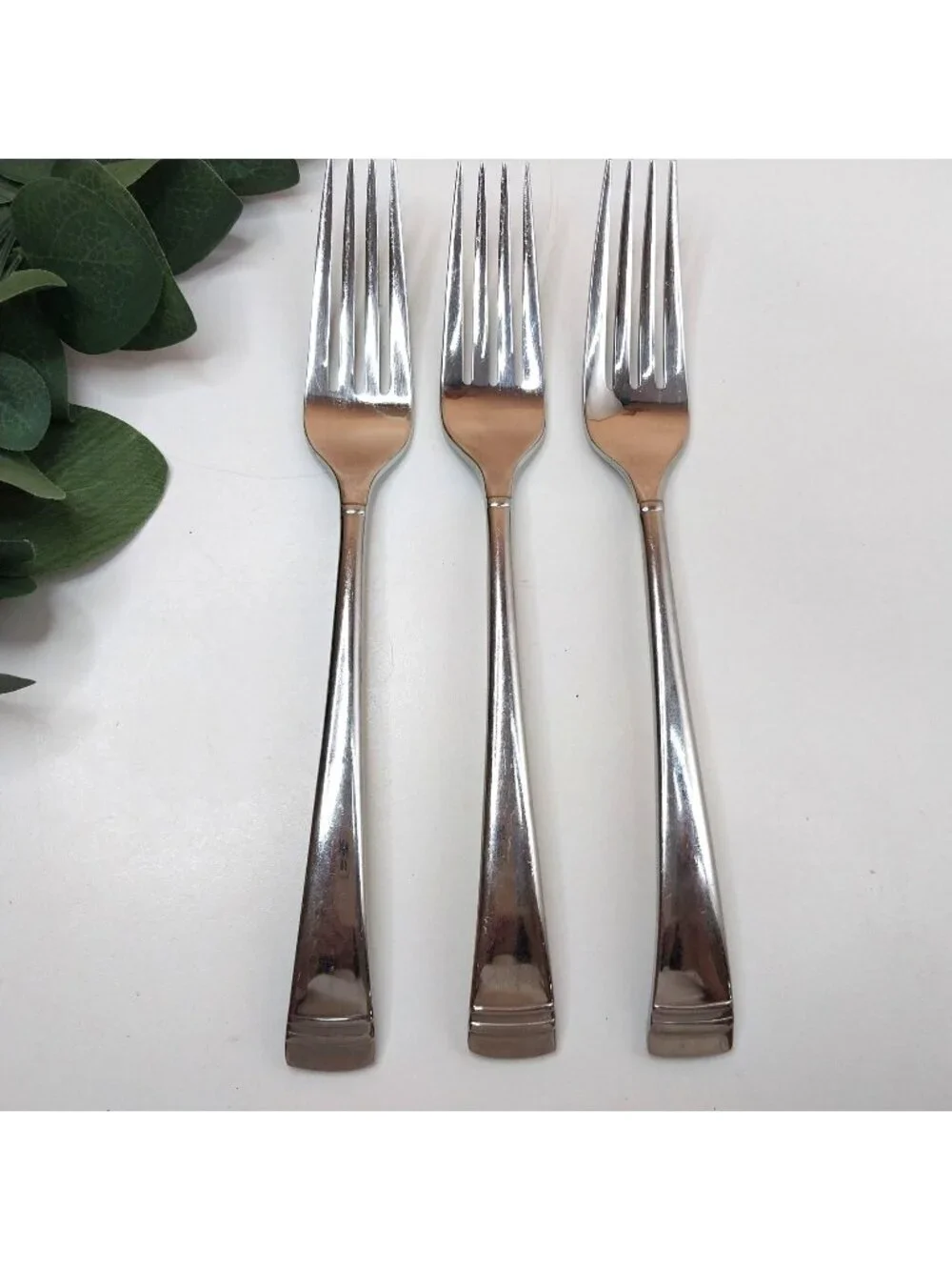 Set Of 3 Lenox Federal Platinum 18/10 Stainless Steel Dinner Forks